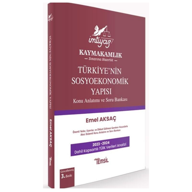 Kaymakamlık Türkiye'nin Sosyoekonomik Yapısı Konu Anlatımlı Soru Bankası- İmtiyaz Yayıncılık