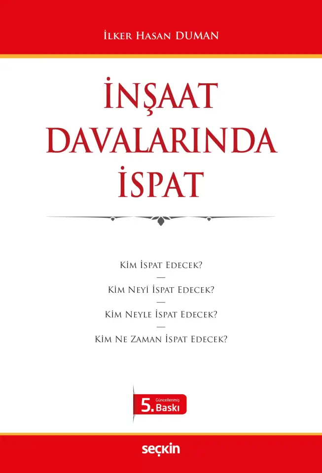 İnşaat Davalarında İspat Seçkin Yayıncılık