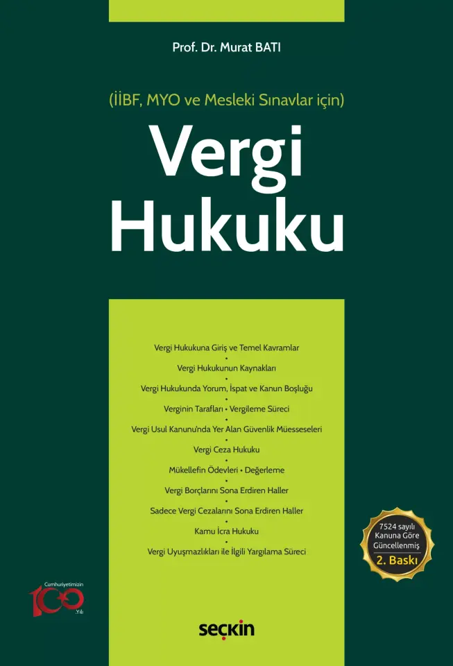 Vergi Hukuku (MYO) (İİBF, MYO ve Mesleki Sınavlar için) Seçkin Yayıncılık