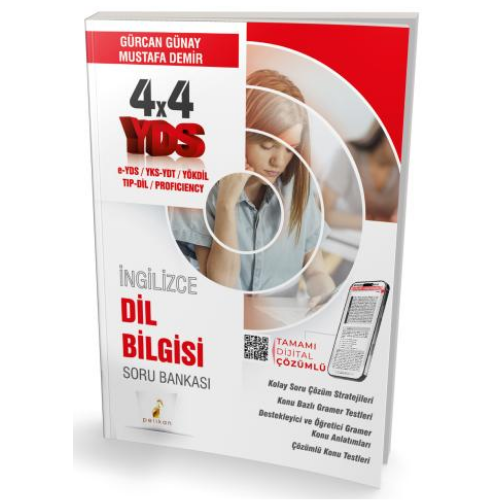 YDS İngilizce 4x4 Dil Bilgisi Soru Bankası Pelikan Yayınevi