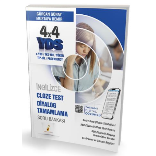 YDS İngilizce 4x4 Cloze Test Diyalog Tamamlama Soru Bankası Pelikan Yayınevi