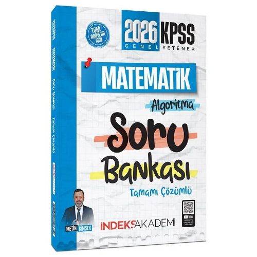 2026 KPSS Matematik Algoritma Soru Bankası Çözümlü - Metin Şimşek İndeks Akademi Yayıncılık