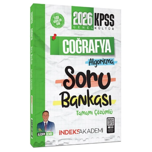 2026 KPSS Coğrafya Algoritma Soru Bankası Çözümlü - Alican Demir İndeks Akademi Yayıncılık