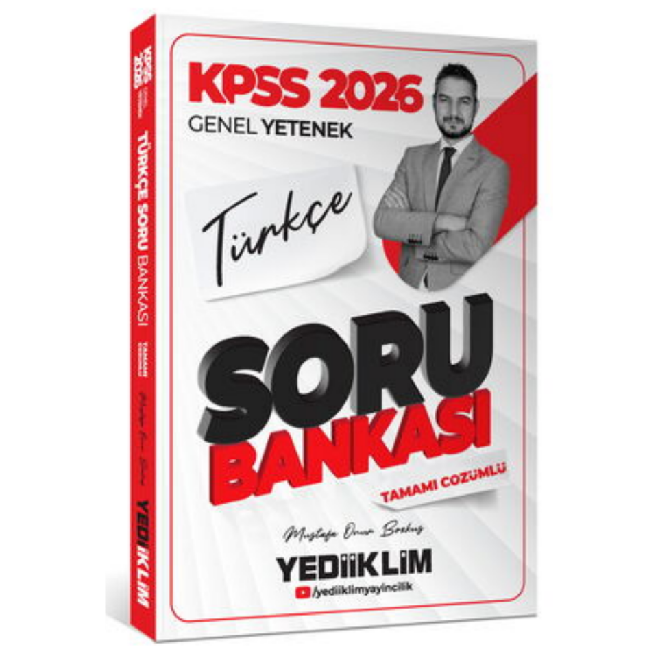 2026 KPSS Genel Yetenek Türkçe Tamamı Çözümlü Soru Bankası Yediiklim Yayınları