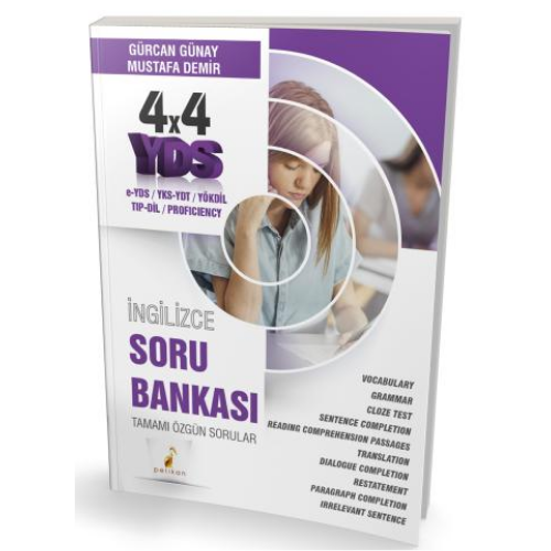 4x4 YDS İngilizce Tek Kitap Soru Bankası  Pelikan Yayınları