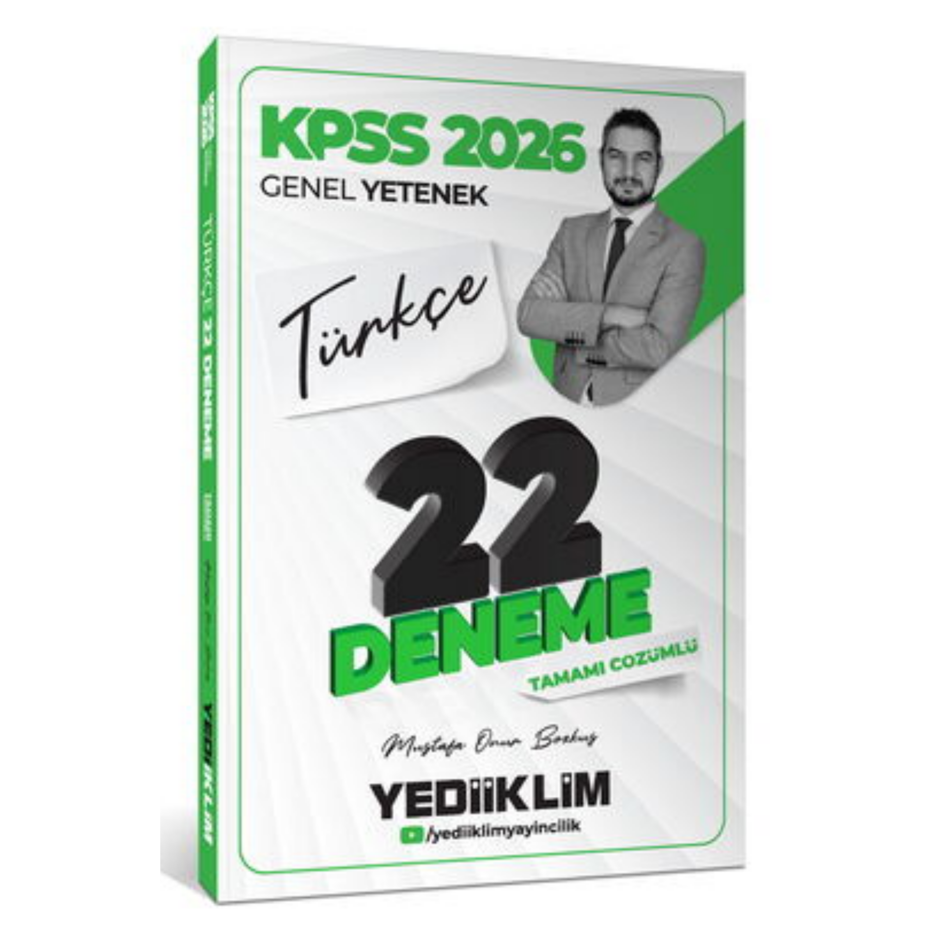 2026 KPSS Genel Yetenek Türkçe Tamamı Çözümlü 22 Deneme Sınavı-Yediiklim Yayınları