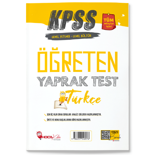 KPSS Türkçe Öğreten Yaprak Test Hoca Kafası Yayınları