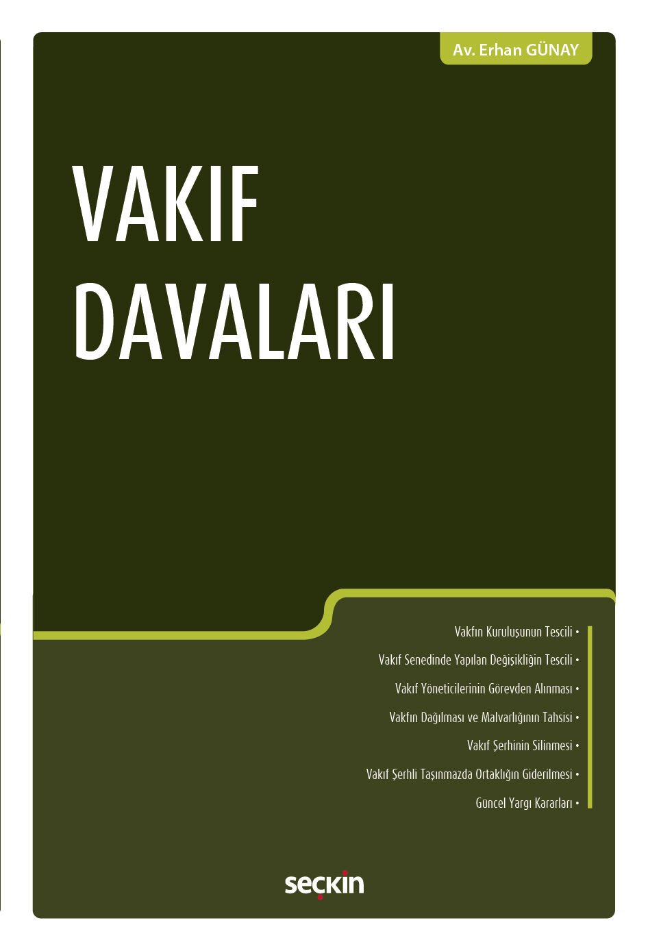 Vakıf Davaları Seçkin Yayıncılık