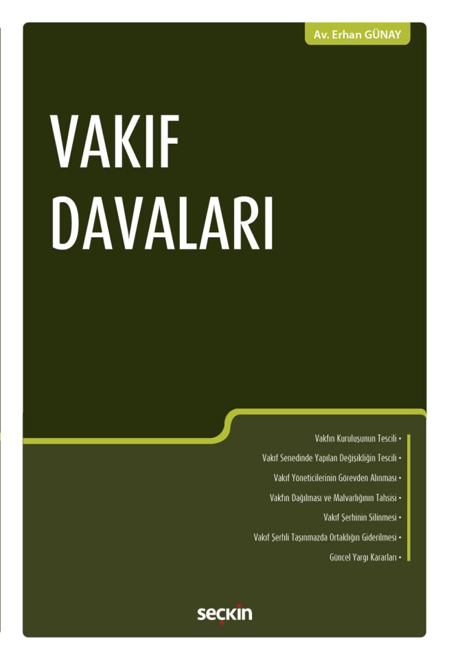 Vakıf Davaları Seçkin Yayıncılık