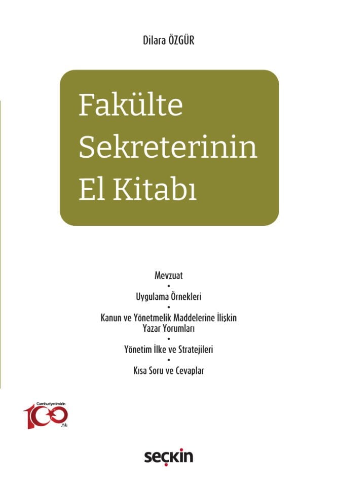 Fakülte Sekreterinin El Kitabı Seçkin Yayıncılık