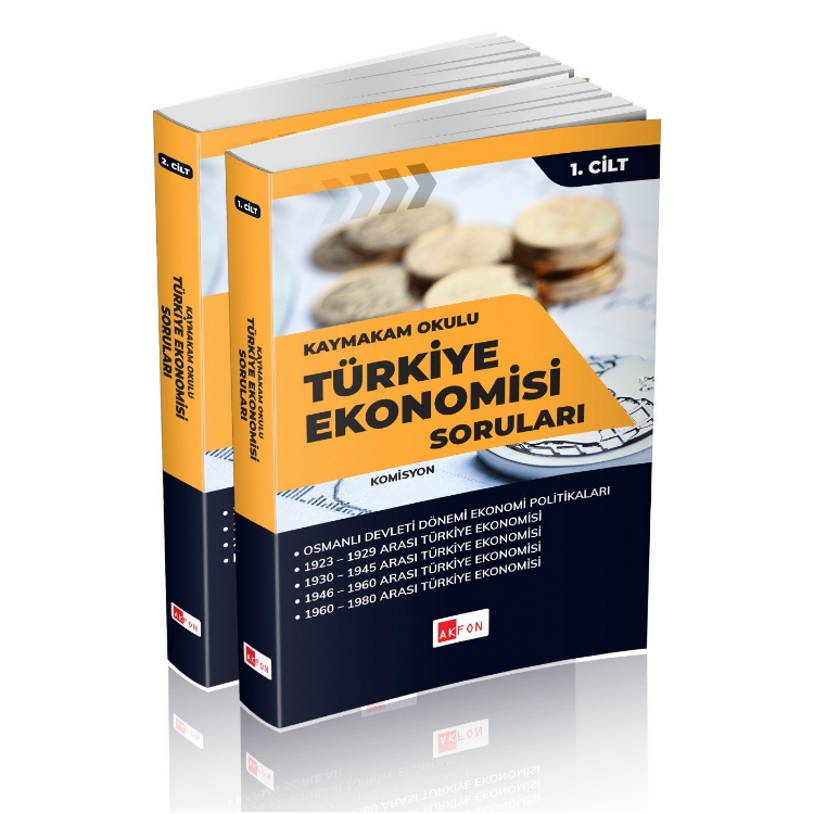 2026 Kaymakam Okulu Türkiye Ekonomisi Tamamı Geniş Çözümlü Soru Bankası 2 Ciltli Set Akfon Yayınları