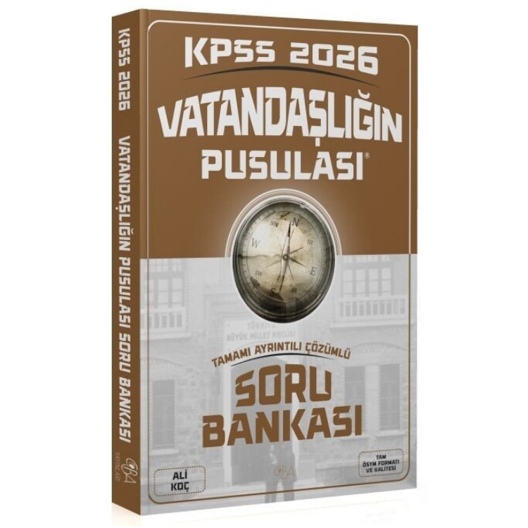2026 KPSS Vatandaşlık Vatandaşlığın Pusulası Soru Bankası Çözümlü - Ali Koç CBA Yayınları