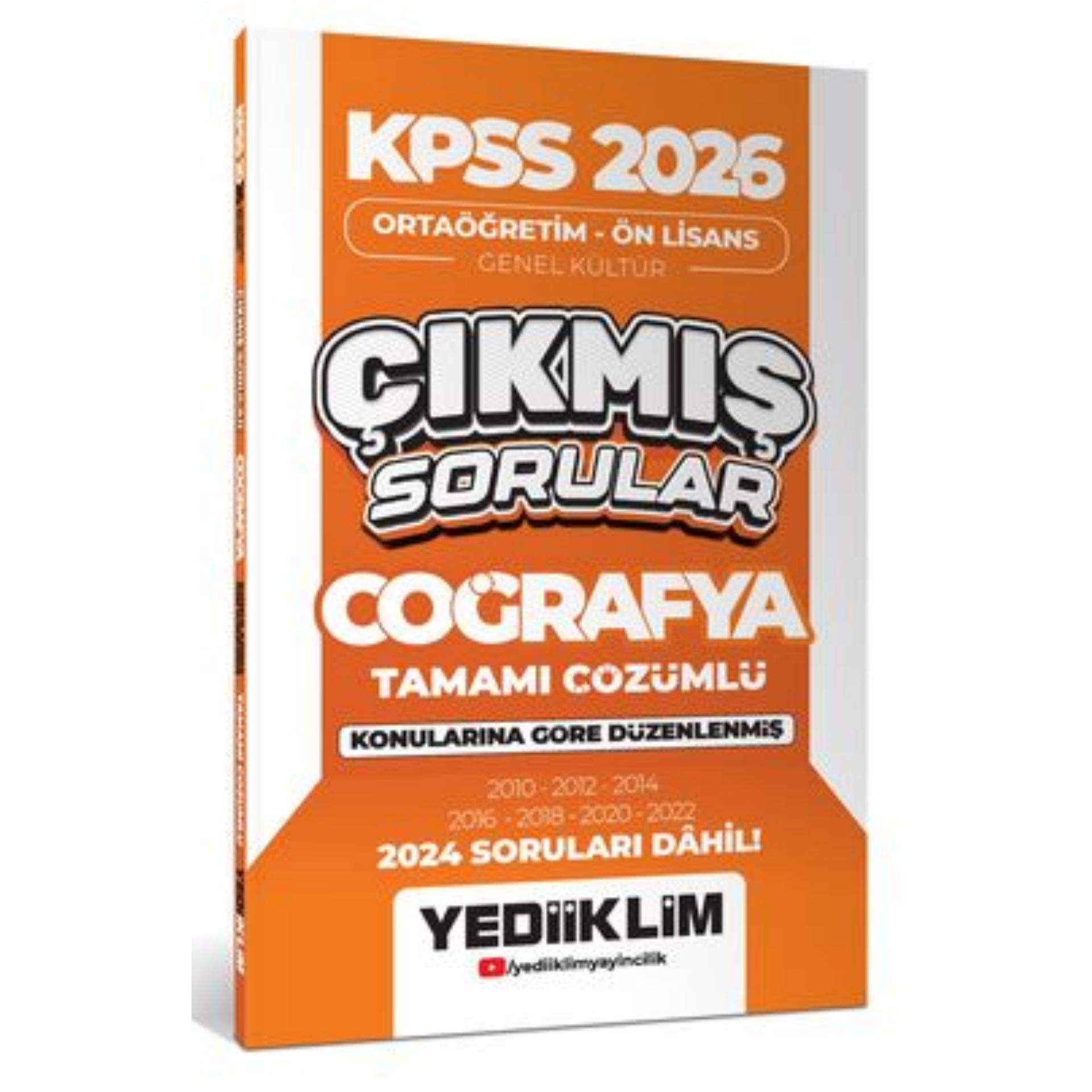 KPSS 2026 Ortaöğretim-Önlisans Coğrafya Konularına Göre Çıkmış Sorular(2024 soruları dahil)-Yediiklim Yayınları