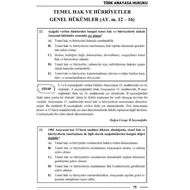 Hakimlik Anayasa Hukuku Soru Bankası 22. Baskı Monopol Yayınları
