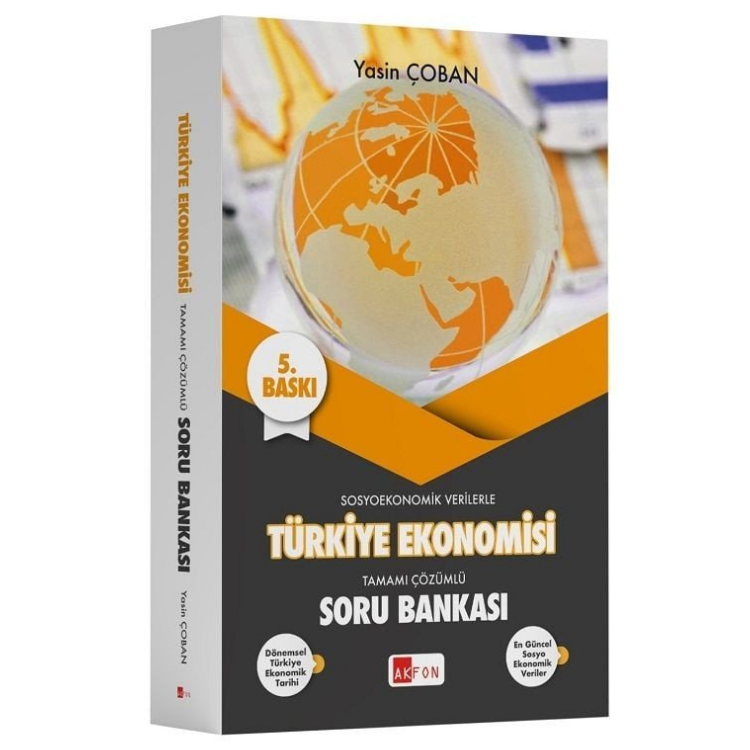 Türkiye Ekonomisi Tamamı Çözümlü Soru Bankası Yasin Çoban Akfon Yayınları