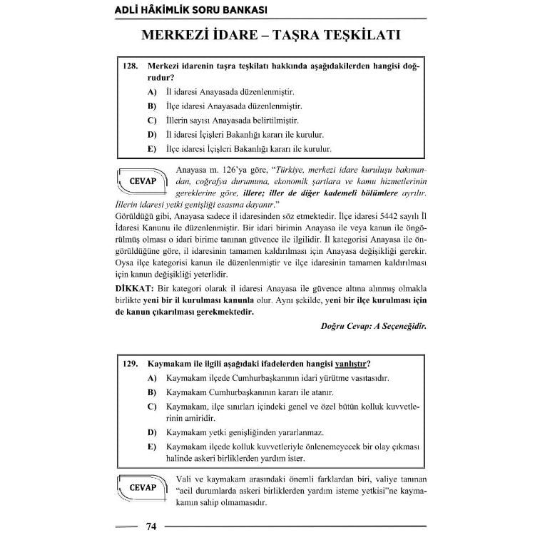 Hakimlik İdare Hukuku Soru Bankası 22. Baskı Monopol Yayınları