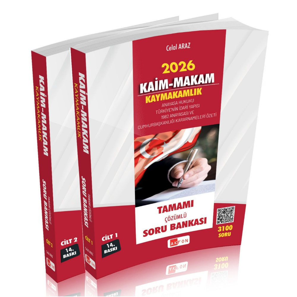 2026 Kaim Makam Kaymakamlık Mevzuat ve Teori Çözümlü Soru Bankası Celal Araz Akfon Yayınları