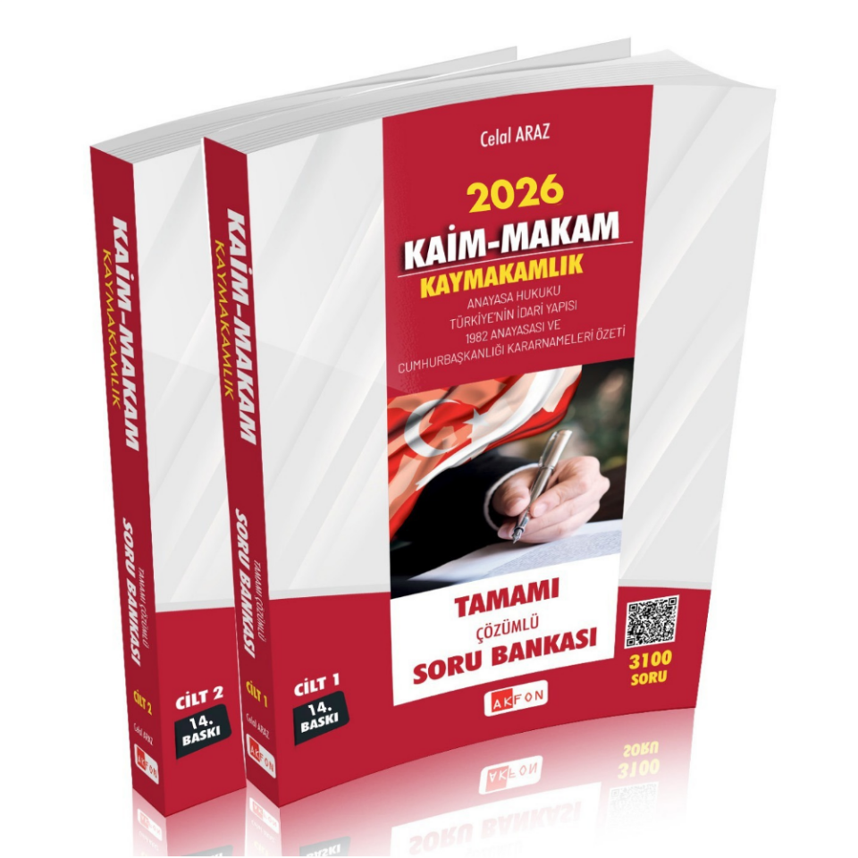 2026 Kaim Makam Kaymakamlık Mevzuat ve Teori Çözümlü Soru Bankası Celal Araz Akfon Yayınları