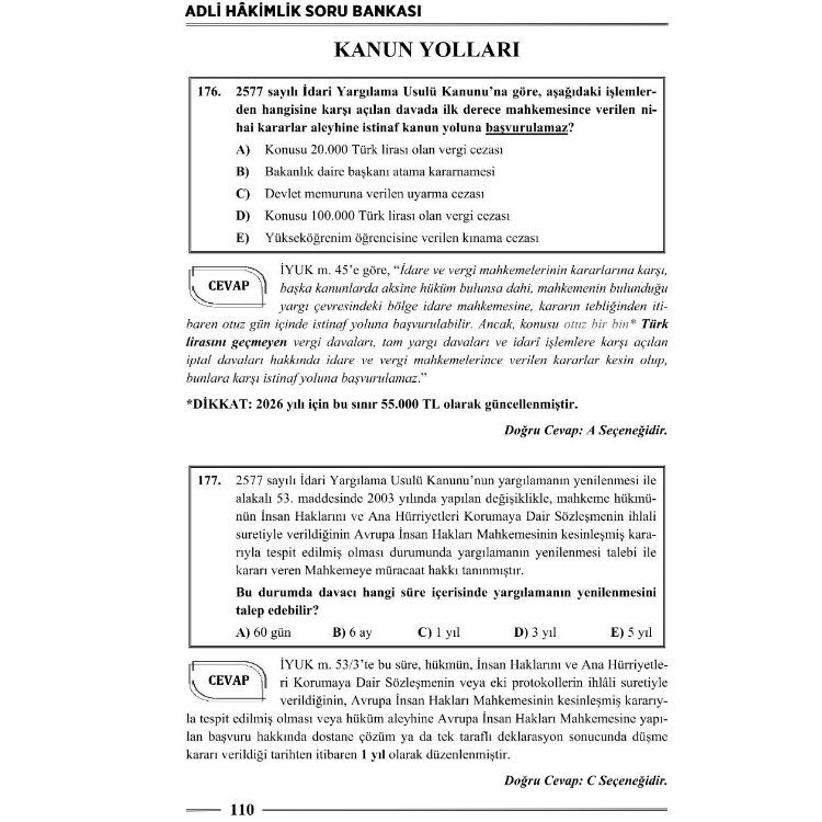 Hakimlik İdari Yargılama Hukuku Soru Bankası 22. Baskı Monopol Yayınları