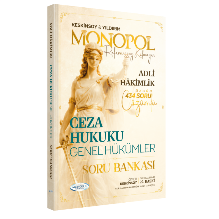 Hakimlik Ceza Hukuku Genel Hükümler Soru Bankası 22. Baskı Monopol Yayınları