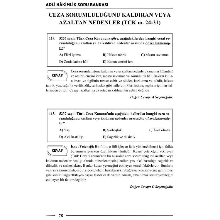 Hakimlik Ceza Hukuku Genel Hükümler Soru Bankası 22. Baskı Monopol Yayınları