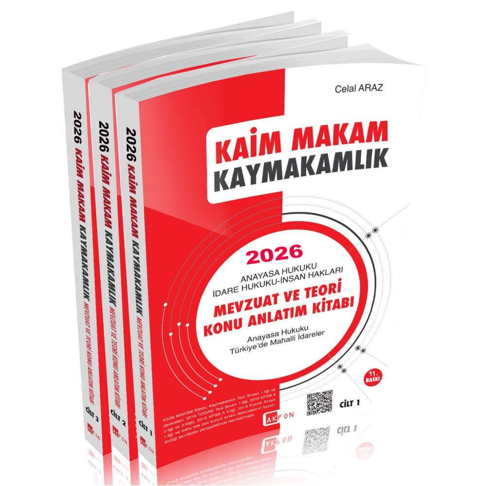 2026 Kaim Makam Kaymakamlık Mevzuat ve Teori Konu Anlatım Kitabı Celal Araz Akfon Yayınları