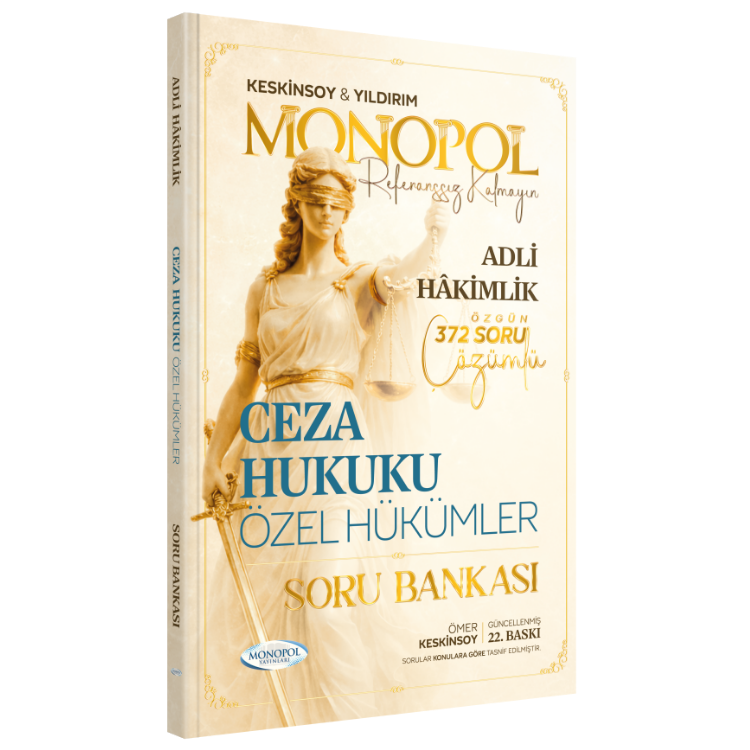 Hakimlik Ceza Hukuku Özel Hukuku Soru Bankası 22. Baskı Monopol Yayınları