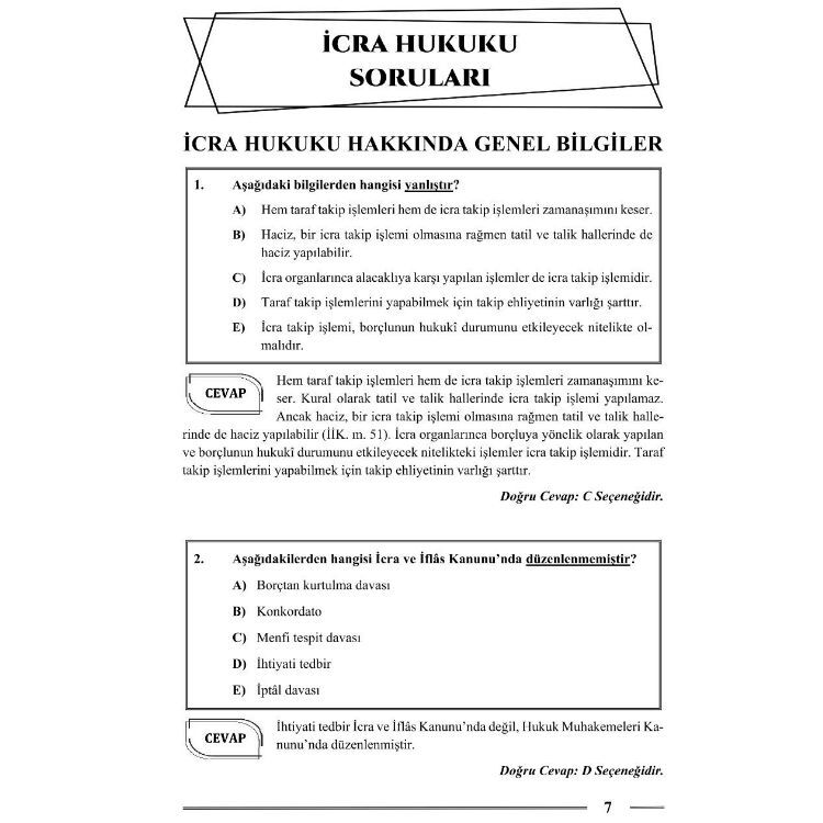 Hakimlik İcra ve İflas Hukuku Soru Bankası 22. Baskı Monopol Yayınları