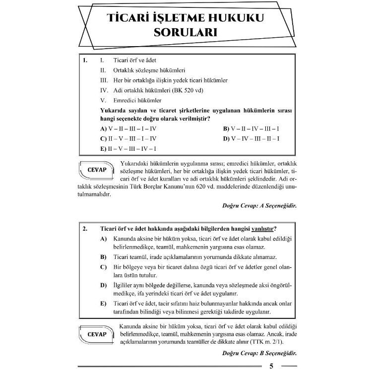 Hakimlik Ticaret Hukuku Soru Bankası 22. Baskı Monopol Yayınları