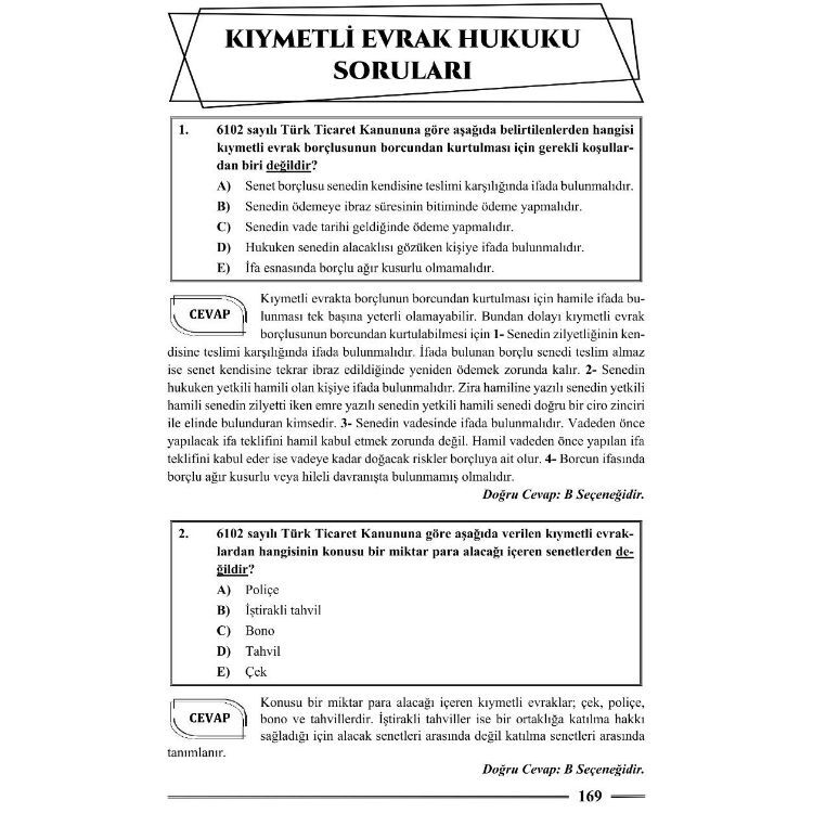 Hakimlik Ticaret Hukuku Soru Bankası 22. Baskı Monopol Yayınları