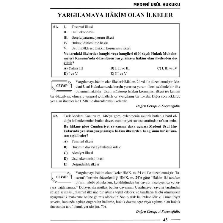 Hakimlik Medeni Usul Hukuku Soru Bankası 22. Baskı Monopol Yayınları
