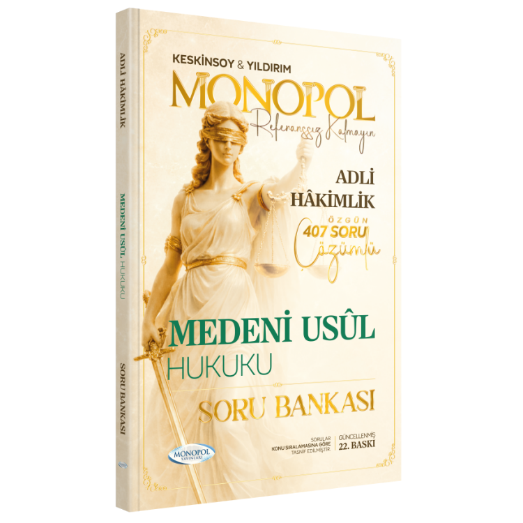 Hakimlik Medeni Usul Hukuku Soru Bankası 22. Baskı Monopol Yayınları