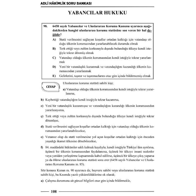 Hakimlik Milletlerarası Kamu Hukuku ve Özel Hukuk Soru Bankası 22. Baskı Monopol Yayınları