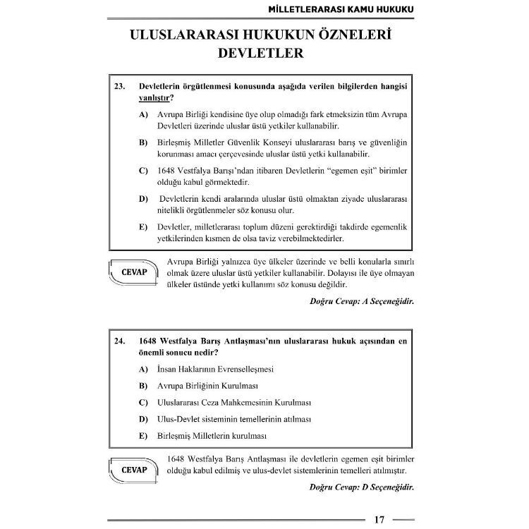 Hakimlik Milletlerarası Kamu Hukuku ve Özel Hukuk Soru Bankası 22. Baskı Monopol Yayınları