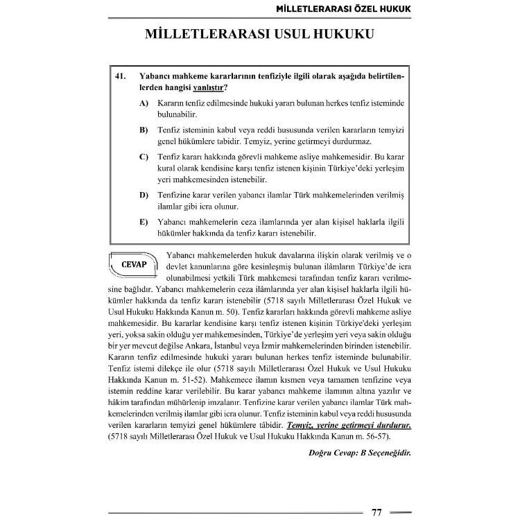 Hakimlik Milletlerarası Kamu Hukuku ve Özel Hukuk Soru Bankası 22. Baskı Monopol Yayınları