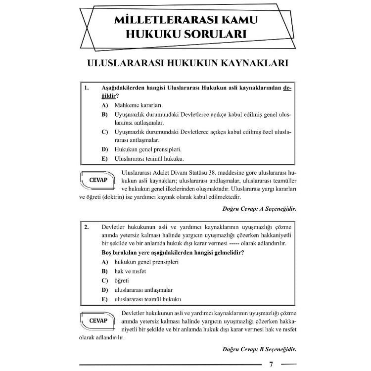 Hakimlik Milletlerarası Kamu Hukuku ve Özel Hukuk Soru Bankası 22. Baskı Monopol Yayınları