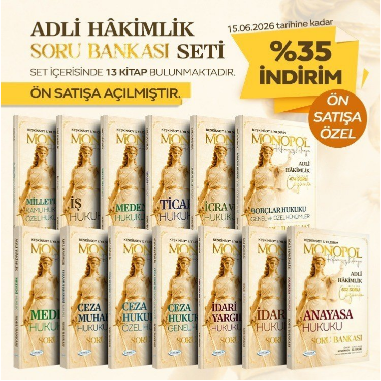 Adli Hakimlik Soru Bankası Seti 22. Baskı Monopol Yayınları