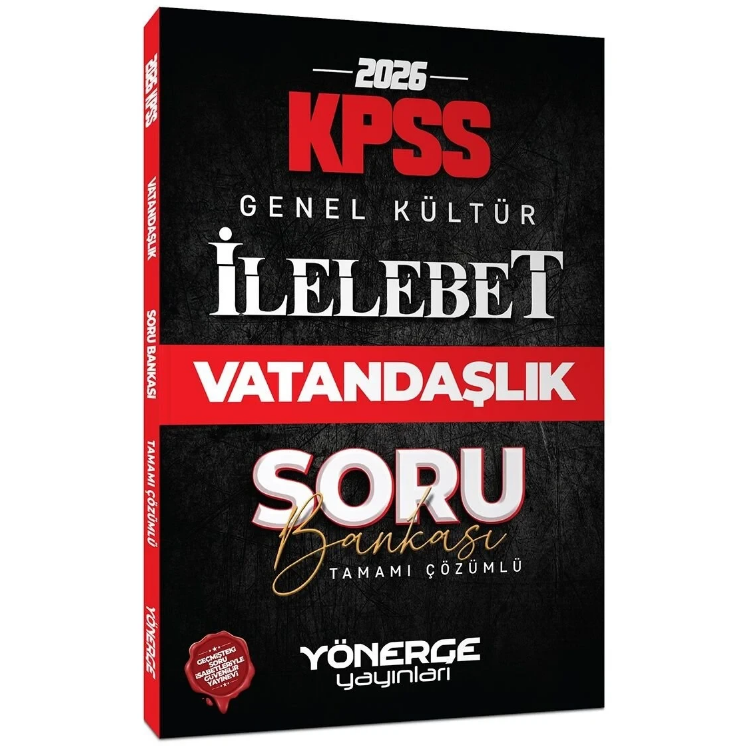 2026 KPSS Vatandaşlık İlelebet Soru Bankası Çözümlü Yönerge Yayınları