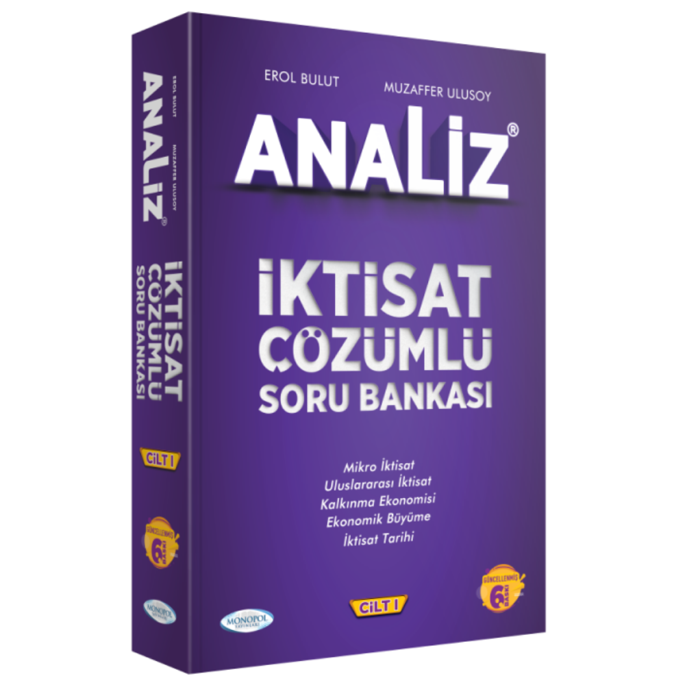 Analiz İktisat Çözümlü Soru Bankası  Cilt 1 Monopol Kitabevi