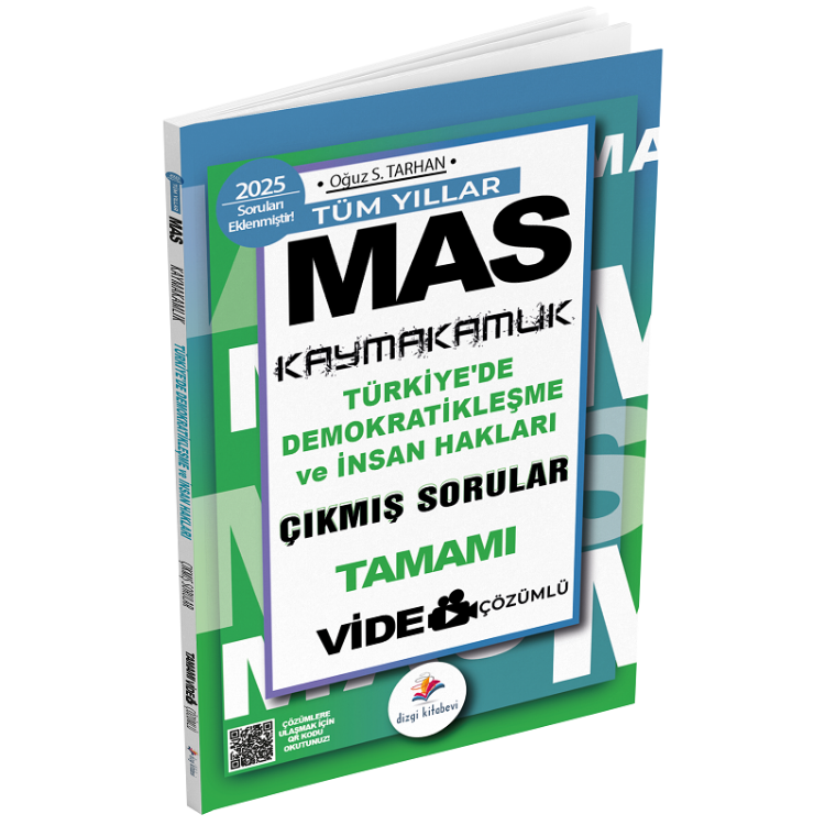 Mas Kaymakamlık İnsan Hakları ve Demokratikleşme Tüm Yıllar Tamamı Video Çözümlü Çıkmış Sorular 2025 Dizgi Kitap Yayınları