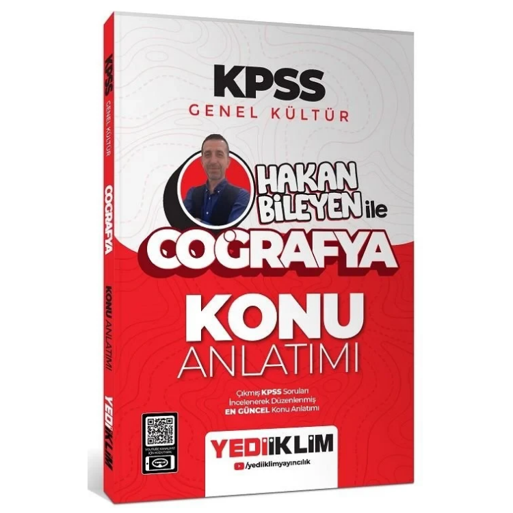 KPSS Genel Kültür Hakan Bileyen ile Coğrafya Konu Anlatımı Yediiklim Yayınları