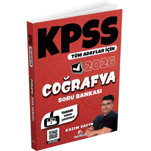 2026 Tüm Adaylar İçin KPSS Coğrafya Tamamı Video Çözümlü Soru Bankası Kazım Sayın Dizgi Kitap