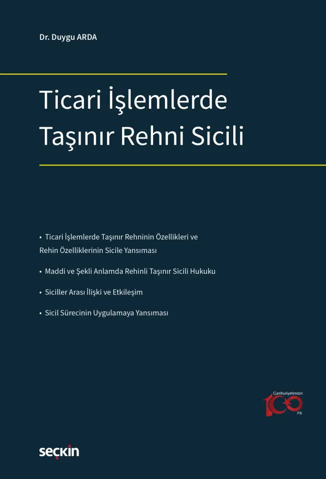 Ticari İşlemlerde Taşınır Rehni Sicili Seçkin Yayıncılık