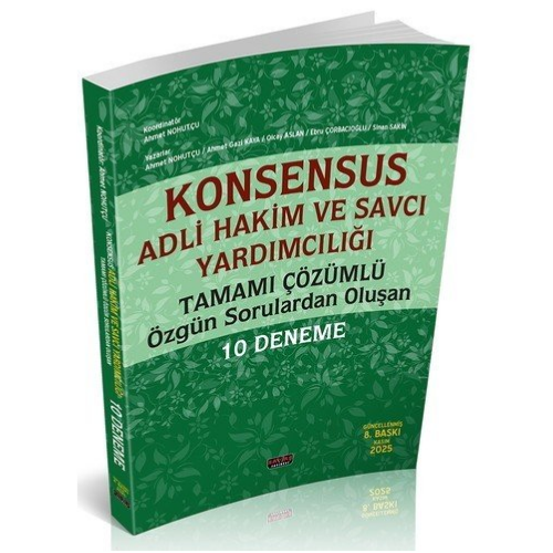 KONSENSUS Hakim ve Savcı Yardımcılığı 10 Deneme Savaş Yayınları Kasım 2025