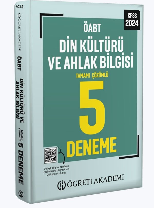 2025 MEB AGS ÖABT Din Kültürü ve Ahlak Bilgisi Öğretmenliği Tamamı Çözümlü 5 Deneme Öğreti Akademi