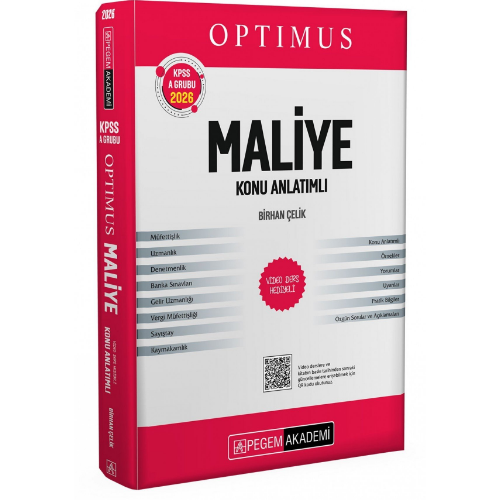 2026 KPSS A Grubu Optimus Maliye Konu Anlatımı Pegem Yayınları
