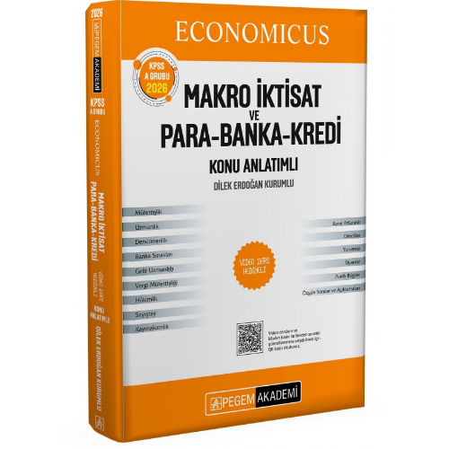 KPSS A Grubu Economicus Makro İktisat ve Para-Banka-Kredi Konu Anlatımı Pegem Yayınları