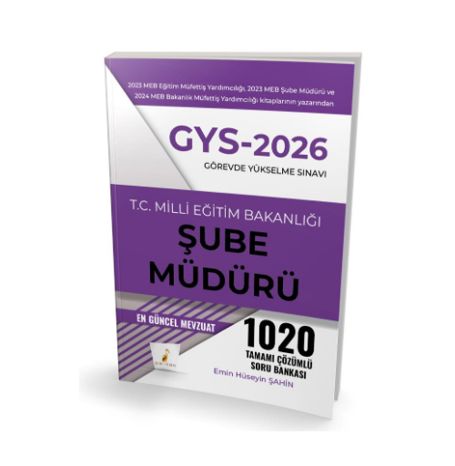 GYS 2026 Görevde Yükselme Sınavı T.C. Milli Eğitim Bakanlığı Şube Müdürü Tamamı Çözümlü Soru Bankası- Pelikan Yayınevi