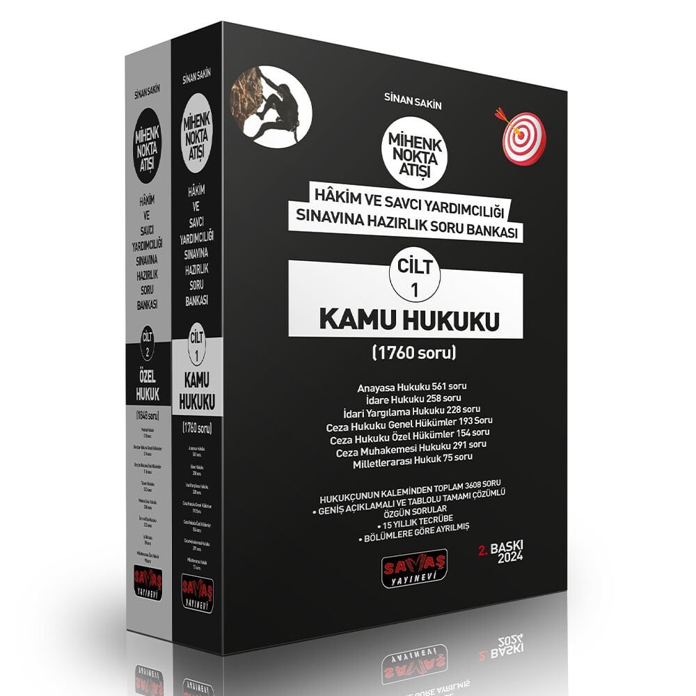 Nokta Atışı Hakim ve Savcı Yardımcılığı Sınavına Hazırlık Kamu Hukuku ve Özel Hukuk Soru Bankası Savaş Yayınları