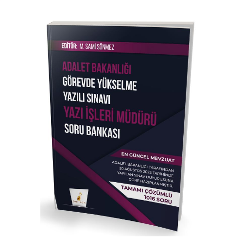 GYS Adalet Bakanlığı Görevde Yükselme Yazılı Sınavı Yazı İşleri Müdürü Soru Bankası- Pelikan Yayınevi